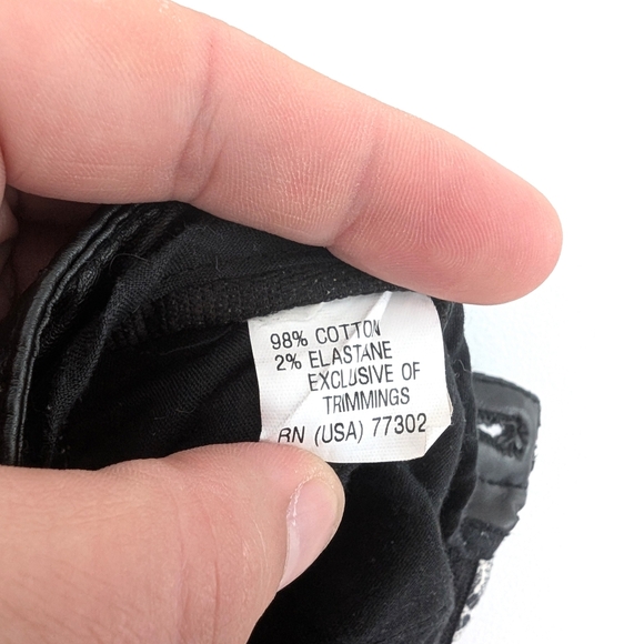 2/15$Zara Trafaluc Black and White Patterned Pants With Leather-like Trim Size 2 - Picture 9 of 11